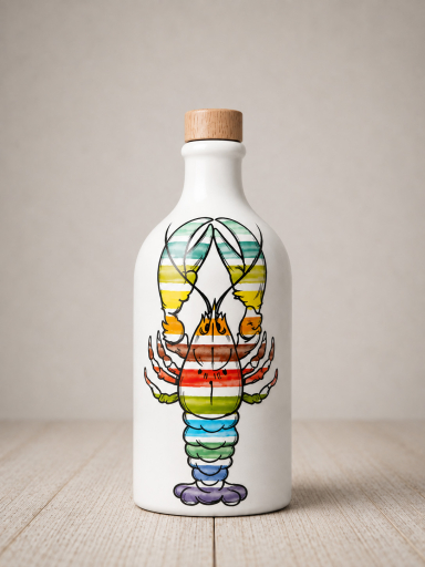Muraglia Olivenöl Coratina Hummer 500 ml | Frantoio Muraglia Olivenöl in Hummer Keramikflasche | Muraglia Coratina Olivenöl aus Apulien | Italienisches Olivenöl in handgefertigter Hummer Tonflasche | Muraglia Hummer Olivenöl online kaufen